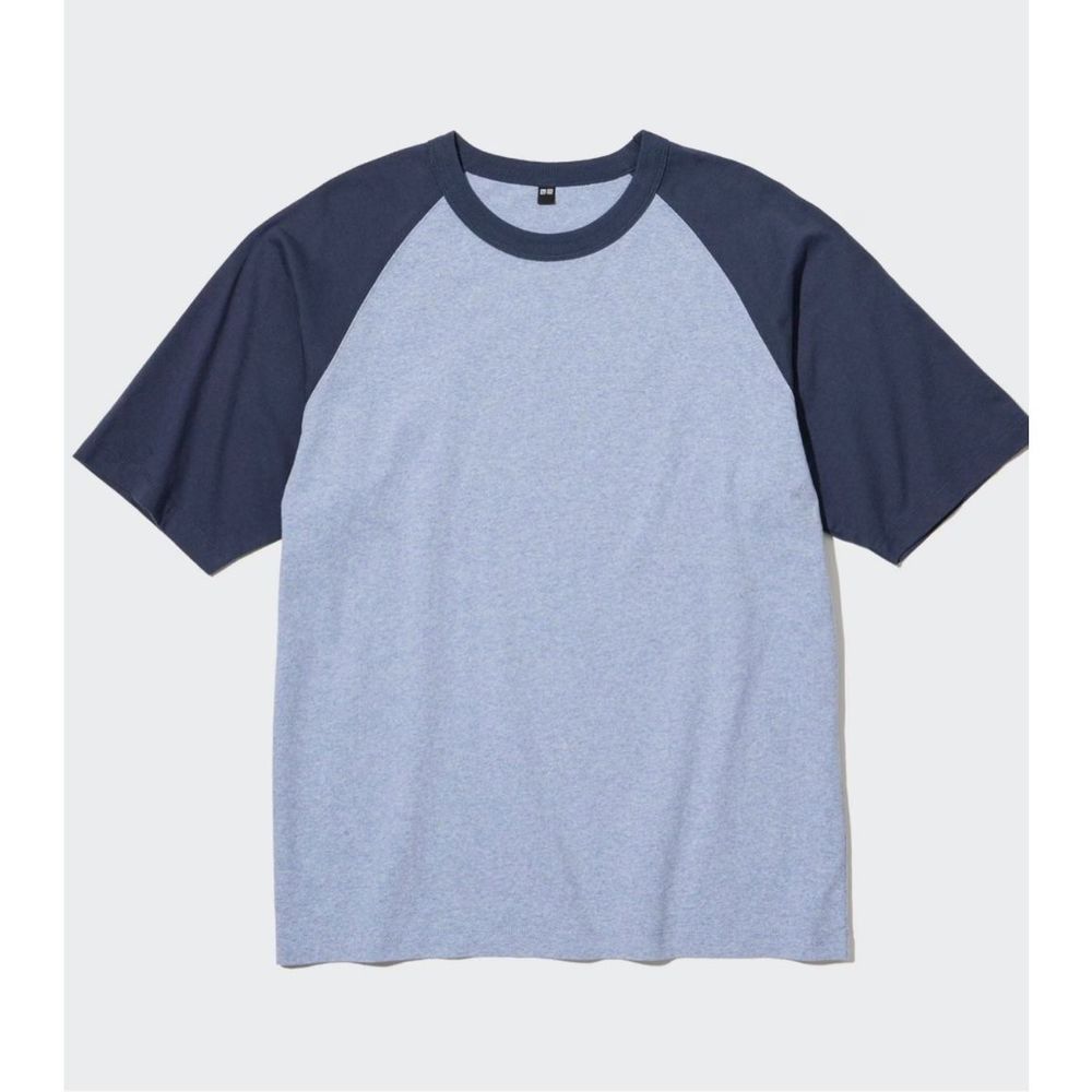 Uniqlo Large Oversized Half Sleeve Raglan T-Shirt - Blue